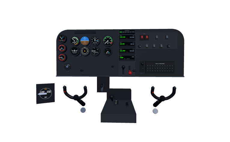 Archer PA-28-181 panel, modelled
