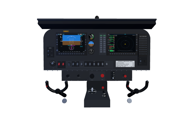 C172S Skyhawk panel, modelled