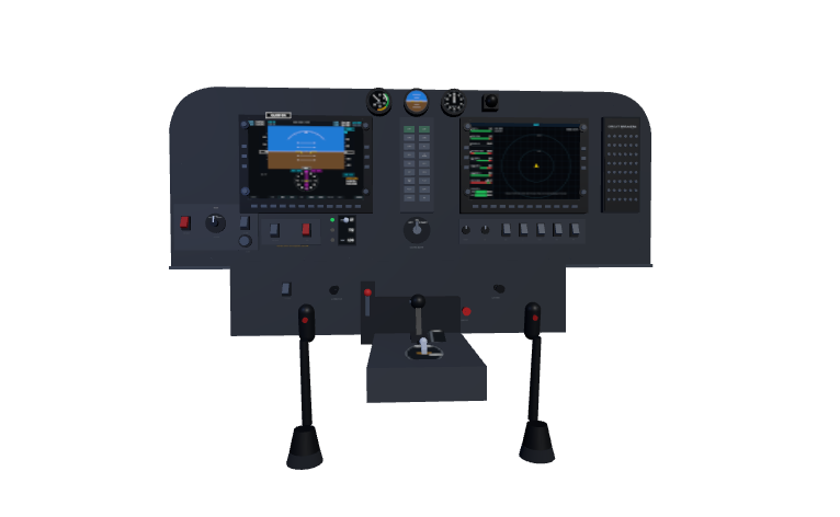 DA40 NG panel, modelled